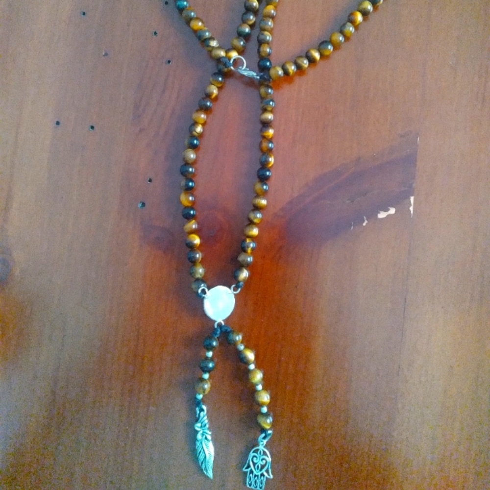 New Tigers Eye Beaded Necklace